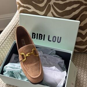 Bibi Lou women’s  Tan Suede Bit Loafers